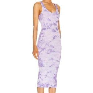 Enza Costa Silk Rib Tank Midi Dress
